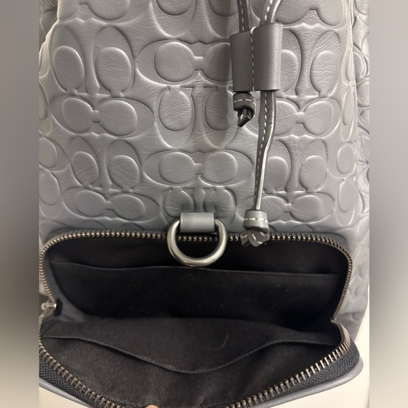 COACH SULLIVAN LEATHER BACKPACK IN SIGNATURE GREY LEATHER - Picture 6 of 14